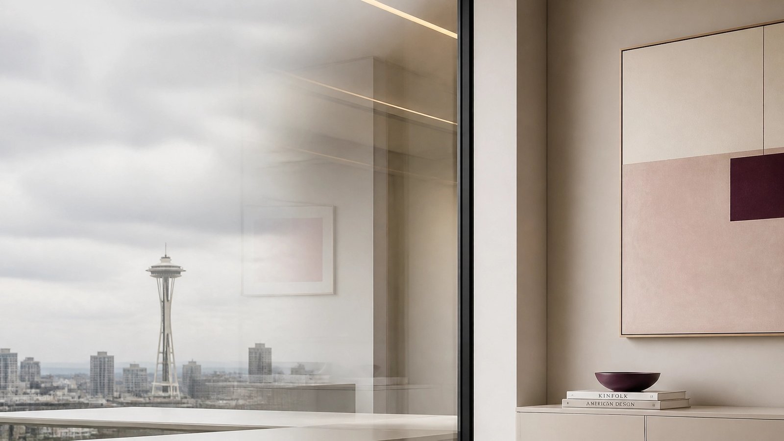 Seattle office with Space Needle view representing fractional COO leadership for Pacific Northwest founders