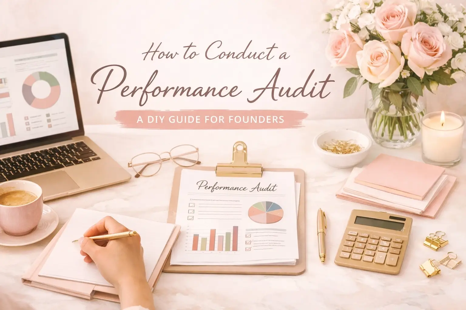 How to conduct a performance audit — a DIY guide for founders with clipboard, charts, and business tools